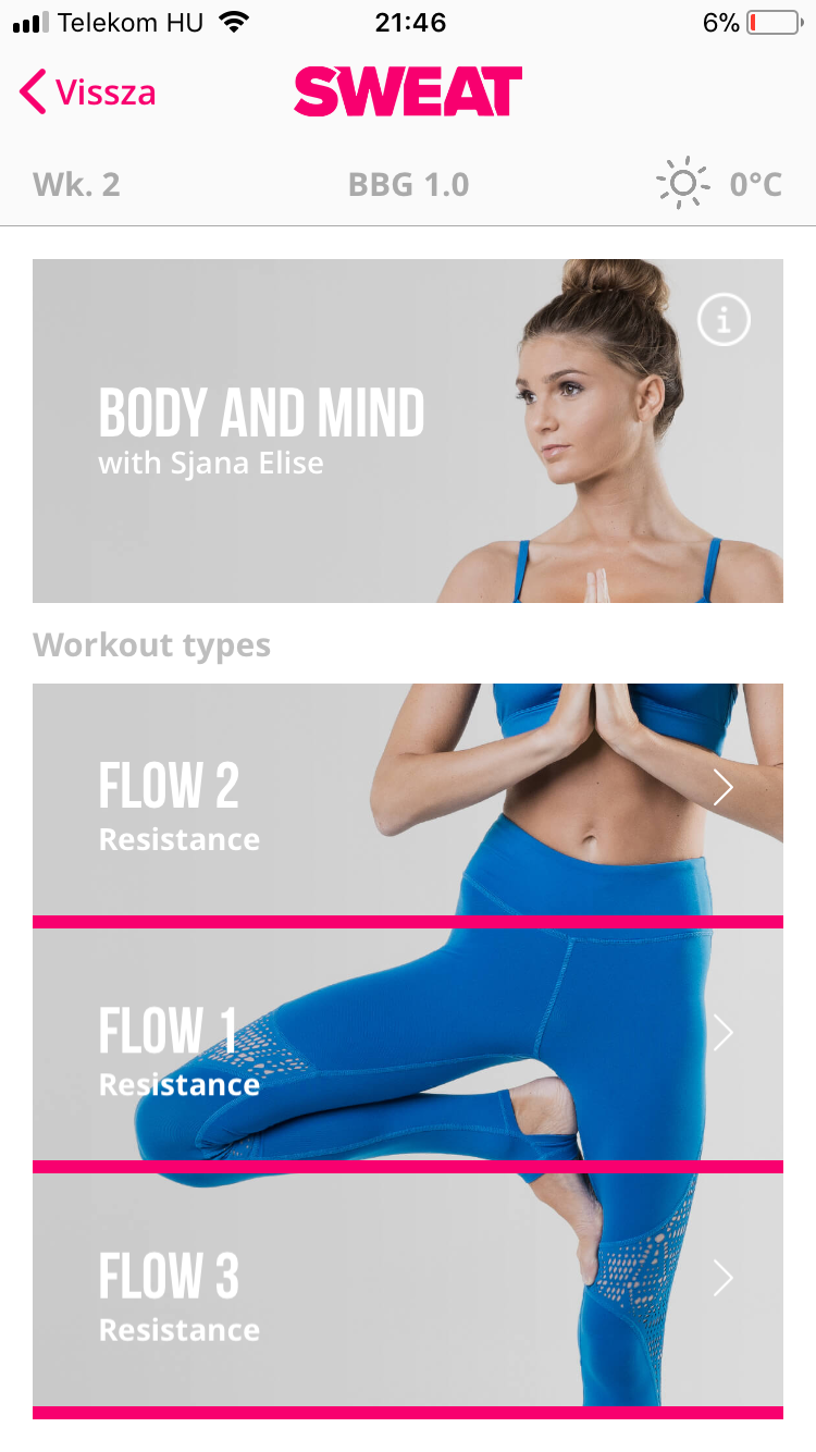 Sweat fitness app - iPhone