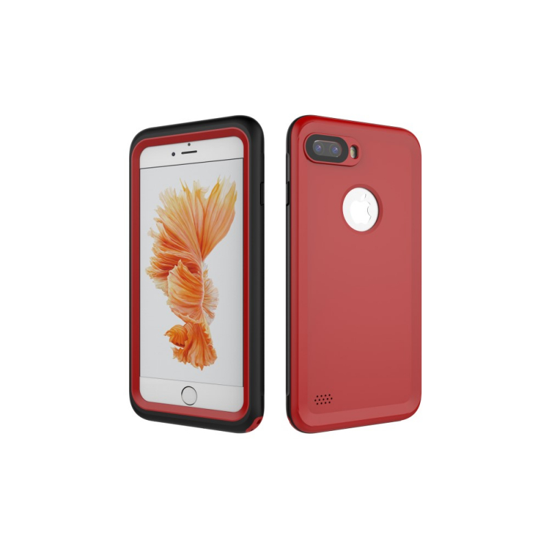 Vízalló tok iPhone 8 Plus 3 méter mélységig - piros